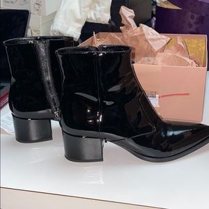 MIU MIU Patent Leather Ankle Boot